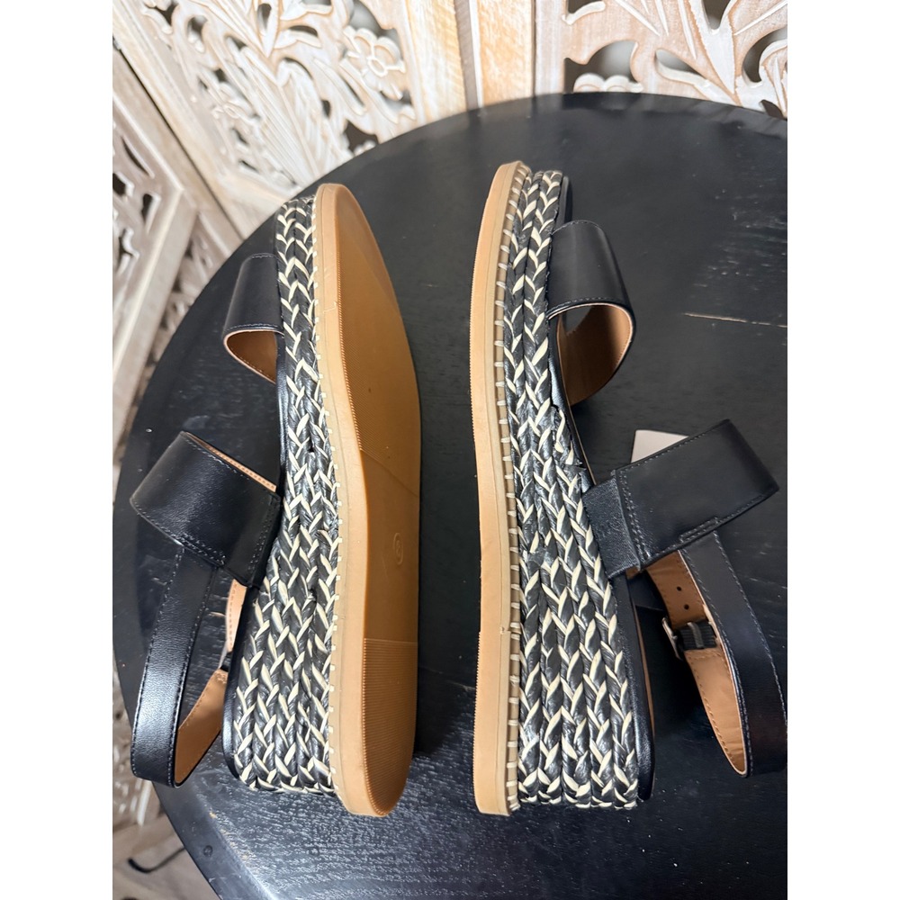 Universal Thread Black Woven Platform Wedge Sandals Womens 8 New - Picture 6 of 9